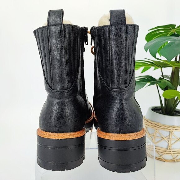 Nine West Women’s Black Faux Fur Boot Size 10 - Picture 3 of 11